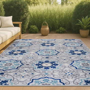 Mediterranean Medallion Indoor/outdoor Area Rug